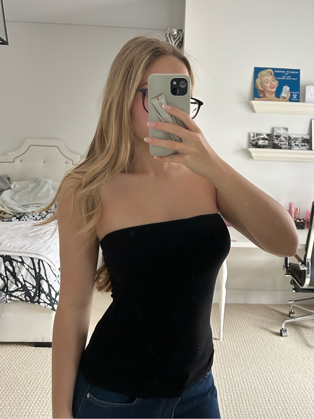 Bozzolo Black Tube Top with Branded Tag